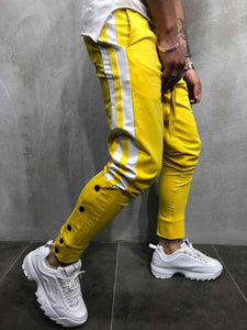 Yellow With White Strips Slim Fit Jogger