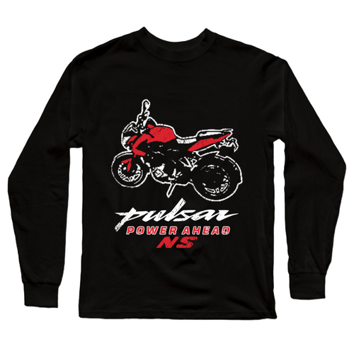 Pulsar NS Red Power Ahead Official Black Full Sleeve Premium T-Shirt