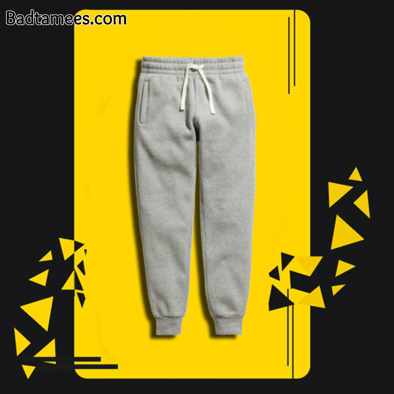 Premium Solid Gray Thick Joggers